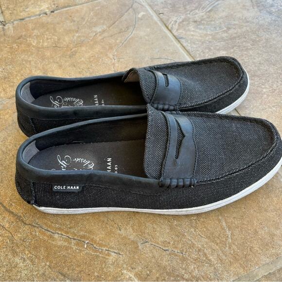 Cole Haan Men\'s casual Pinch Weekender Shoes In Black Slby Canvas size 9.5